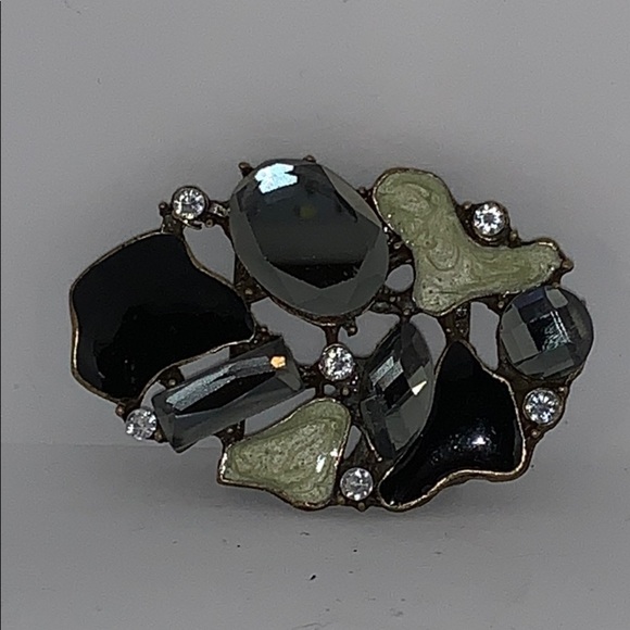 Jewelry - Very Vintage Rhinestone and Stone Pendant/Belt